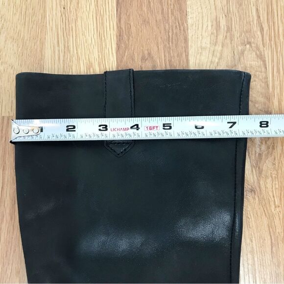 BORN Shaunie Black Leather Knee High Riding Boot Low Heel Fall Winter Size 6.5 - Picture 14 of 15